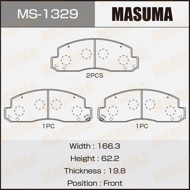 Masuma MS-1329 Колодки тормозные дисковые | перед | - 1