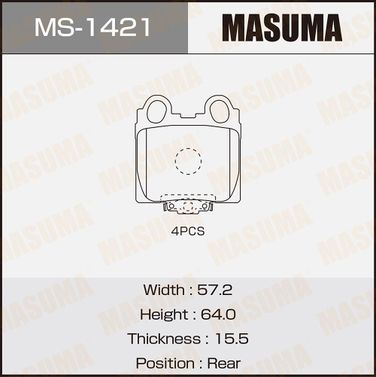 Masuma MS-1421 Колодки тормозные дисковые | зад | - 1