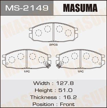 Masuma MS-2149 Колодки тормозные дисковые - 1