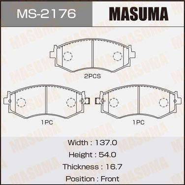 Masuma MS-2176 Колодки тормозные дисковые | перед | - 1
