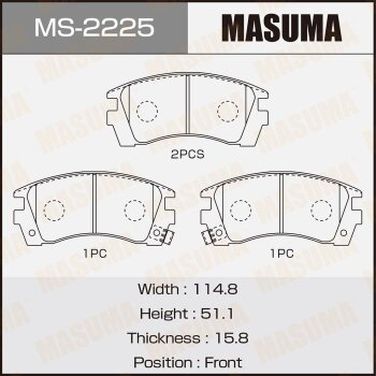 Masuma MS-2225 Колодки тормозные дисковые | перед | - 1