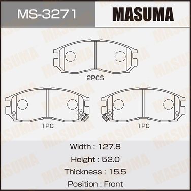 Masuma MS3271 Колодки тормозные | перед | - 1