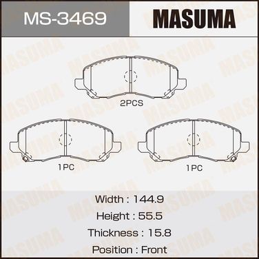 Masuma MS3469 Колодки тормозные | перед | - 1