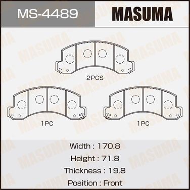 Masuma MS-4489 Колодки тормозные дисковые - 1