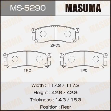 Masuma MS-5290 Колодки тормозные дисковые | зад | - 1
