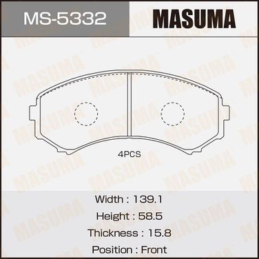 Masuma MS-5332 Колодки тормозные дисковые | перед | - 1