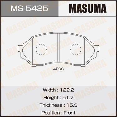 Masuma MS-5425 Колодки тормозные дисковые | перед | - 1