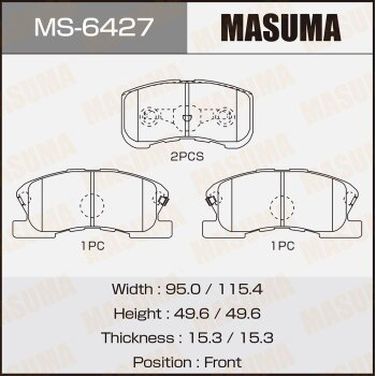 Masuma MS-6427 Колодки тормозные дисковые | перед | - 1