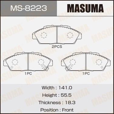 Masuma MS-8223 Колодки тормозные дисковые | перед | - 1