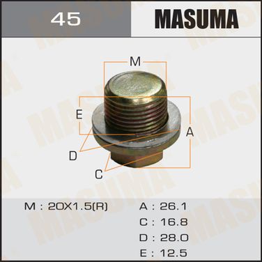 Masuma 45 Болт маслосливной - 1