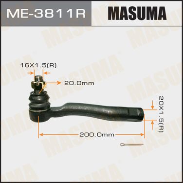 Masuma ME3811R Наконечник рулевой тяги | прав | - 1