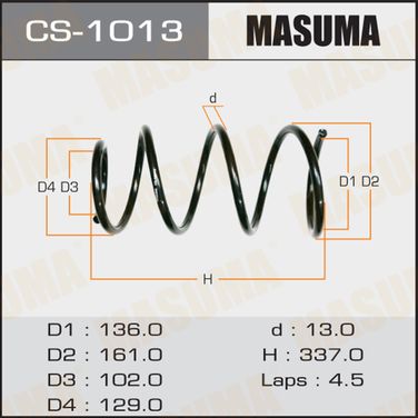 Masuma CS-1013 Пружина ходовой части передняя - 1