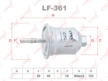 LYNXauto LF-361 Фильтр топливный - 1