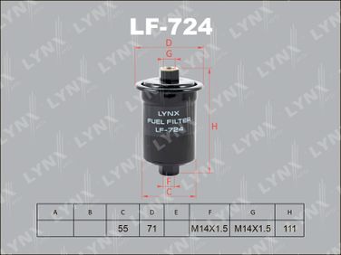 LYNXauto LF-724 Фильтр топливный - 1