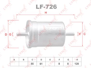 LYNXauto LF-726 Фильтр топливный - 1