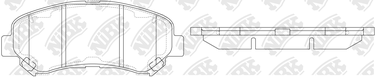 NIBK PN2801 Колодки тормозные дисковые | перед | - 1