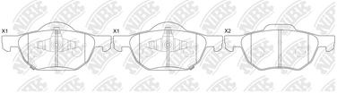 NIBK PN8125 Колодки тормозные дисковые | перед | - 1