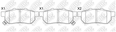 NIBK PN8206 Колодки тормозные дисковые | зад | - 1