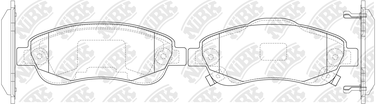 NIBK PN8808 Колодки тормозные дисковые | перед | - 1