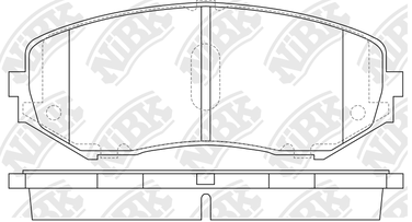NIBK PN9802 Колодки тормозные дисковые | перед | - 1