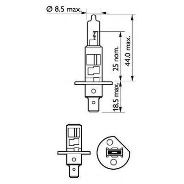 Philips 12258LLECOB1 Лампа 12V H1 55W P14,5s B1 LongLife EcoVision - 3