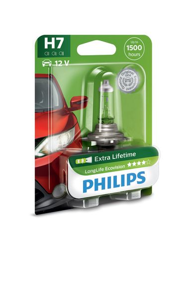 Philips 12972LLECOB1 Лампа галогеновая H7 LongLife EcoVision 12V 55W PX26d B1 - 1