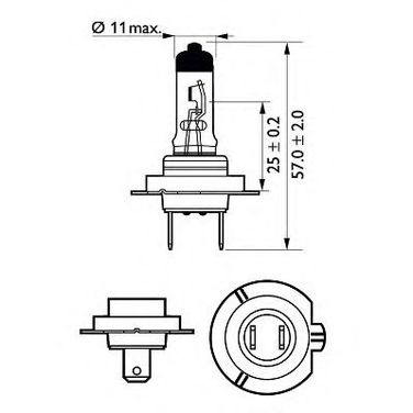 Philips 12972LLECOB1 Лампа галогеновая H7 LongLife EcoVision 12V 55W PX26d B1 - 3