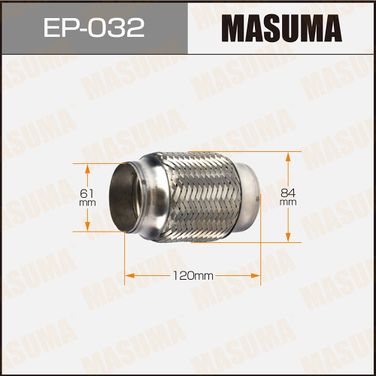 Masuma EP-032 Гофра глушителя 61x120 - 1