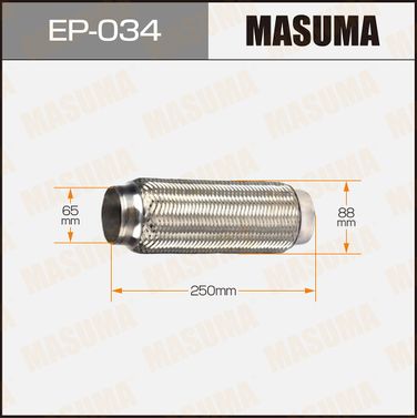 Masuma EP-034 Гофрированная труба выхлопной системы - 1