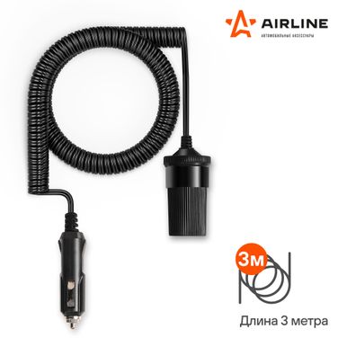 AIRLINE ASP-3L-06 Прикуриватель-удлинитель с витым шнуром 3 м - 2
