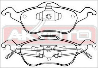 Akyoto AKD-1244 Колодки тормозные дисковые передние - 2