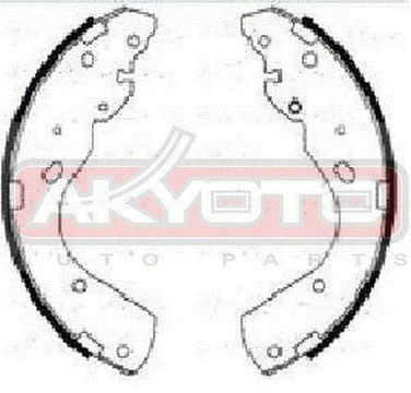 Akyoto AKS-3416 Колодки тормозные барабанные задние - 2
