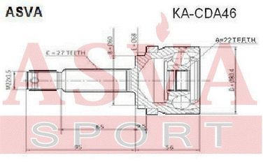 Asva KA-CDA46 Шрус внешний | перед прав/лев | - 2