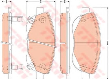 TRW GDB3511 Колодки тормозные дисковые | перед | - 1