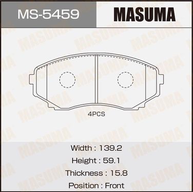 Masuma MS-5459 Колодки тормозные дисковые | перед | - 1