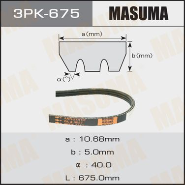 Masuma 3PK-675 Ремень поликлиновый - 1