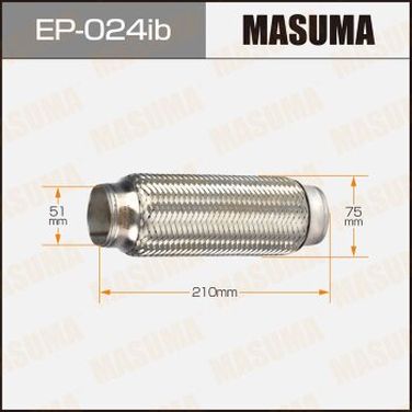 Masuma EP-024IB Гофра глушителя 51x210 усиленная - 1