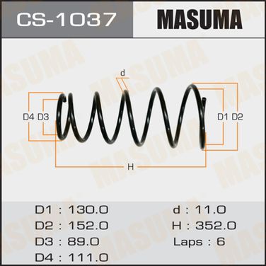 Masuma CS-1037 Пружина ходовой части задняя - 1