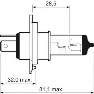 Valeo 032515 Лампа Н4 12х55/60 рk43t-38 aqua vision - 2