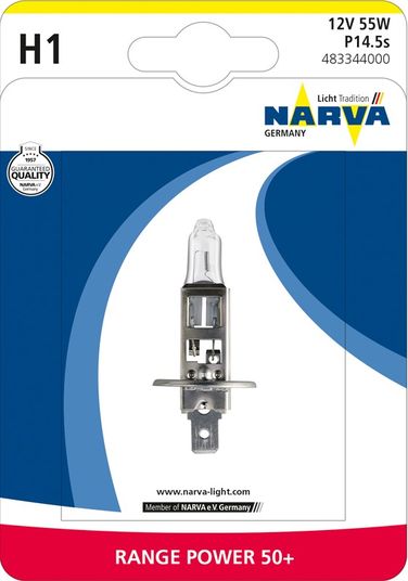 Narva 48334 Лампа H1 rp50+ 12V 55W NVA B1 - 1