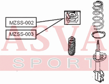 Asva MZSS-003 Опора амортизатора задняя правая - 2