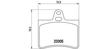 Brembo P 61 073 Колодки тормозные дисковые | зад | - 1