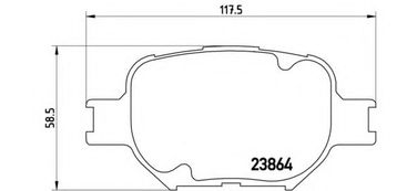 Brembo P 83 054 Колодки тормозные дисковые | зад | - 1