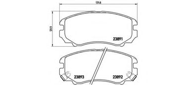 Brembo P 30 018 Колодки тормозные дисковые | перед | - 1