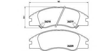 Brembo P 30 042 Колодки тормозные дисковые | перед | - 1