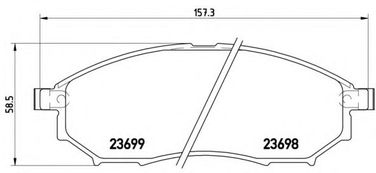 Brembo P 56 058 Колодки тормозные дисковые | перед | - 1
