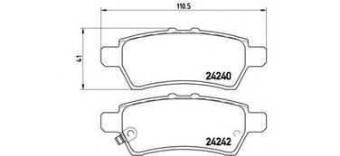 Brembo P 56 060 Колодки тормозные дисковые | зад | - 1