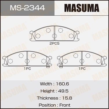 Masuma MS2344 Колодки тормозные дисковые | перед | - 1