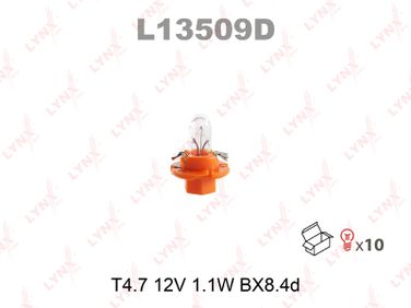 LYNXauto L13509D Лампа накаливания панели приборов t4.7 12V 1.1w BX8.4d - 1