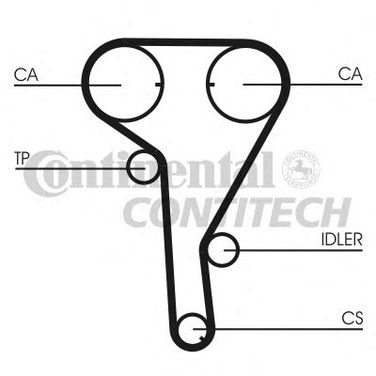 Contitech CT1077K1 Комплект ремня ГРМ - 1